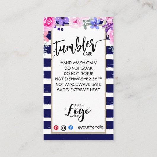 ロゴタンブラーカードのビニ気にールビジネスの追加 名刺 (正面)