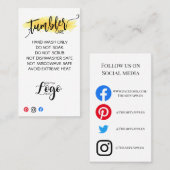 ロゴタンブラーカードを追気に加する 名刺 (正面/裏面)