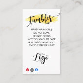 ロゴタンブラーカードを追気に加する 名刺 (正面)