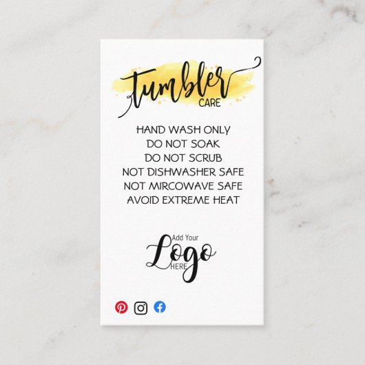 ロゴタンブラーカードを追気に加する 名刺 (正面)