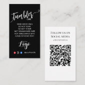 ロゴタンブラーカー気にドのビニールビジネスの追加 名刺 (正面/裏面)