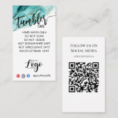 ロゴタンブラーカー気にドのビニールビジネスの追加 名刺 (正面/裏面)