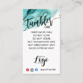 ロゴタンブラーカー気にドのビニールビジネスの追加 名刺 (正面)