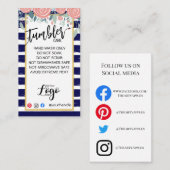 ロゴタンブラーカー気にドのビニールビジネスの追加 名刺 (正面/裏面)