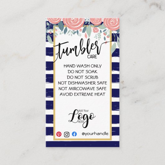 ロゴタンブラーカー気にドのビニールビジネスの追加 名刺 (正面)