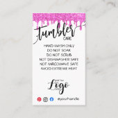 ロゴタンブラーカー気にドのビニールビジネスの追加 名刺 (正面)