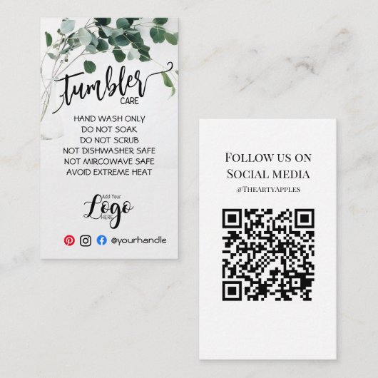 ロゴタンブラーユーカリ気にを追加する 名刺 (正面/裏面)