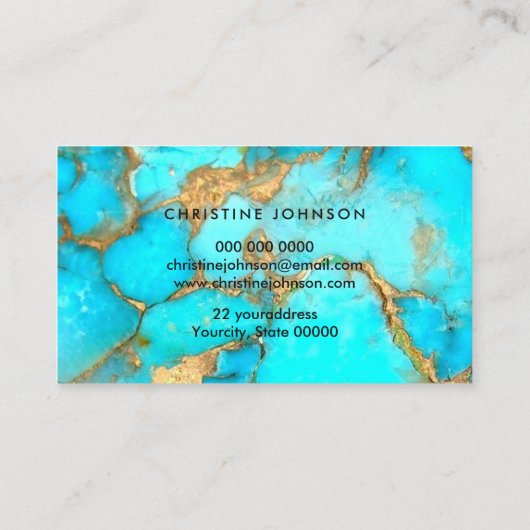 ロゴターコイズの名刺 名刺 (裏面)