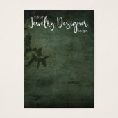 ロゴダークグリーン植物用素朴イヤリングホルダー (正面)