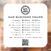 ロゴテキストとQRコードを追加 - 営業時間 ビジネス ウィンドウサイン (シート2)