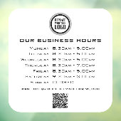 ロゴテキストとQRコードを追加 - 営業時間 ビジネス ウィンドウサイン (シート3)