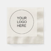 ロゴテキストをアップロード エクル コイン ド カクテル 縁ありカクテルナプキン (正面)