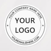 ロゴテキストビジネスラベルテンプレートをブランド化する ラベル (デザイン2)