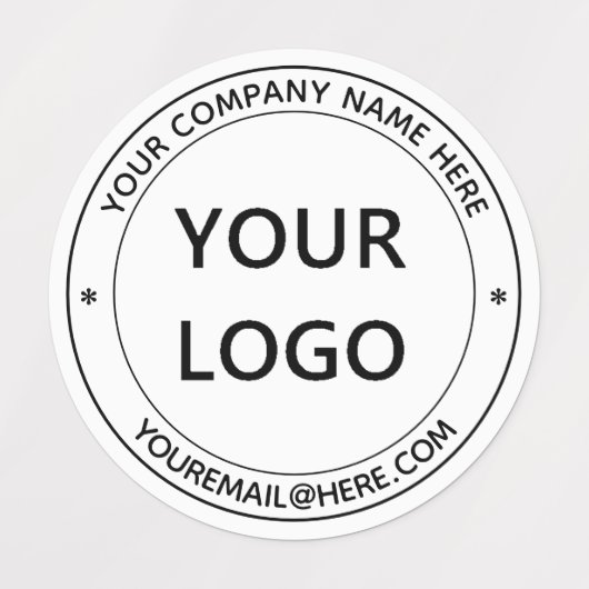 ロゴテキストビジネスラベルテンプレートをブランド化する ラベル (デザイン1)