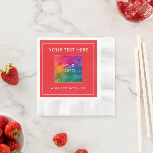 ロゴテキスト クリスマス レッド ホワイト コイン コクテル 縁ありカクテルナプキン (インサイチュ)