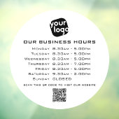 ロゴテキストQRコード営業時間を追加 お店のロゴ、QRコード、テキストを追加して、プロフェッショナル ウィンドウサイン (シート3)