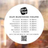 ロゴテキストQRコード営業時間を追加 お店のロゴ、QRコード、テキストを追加して、プロフェッショナル ウィンドウサイン (シート2)