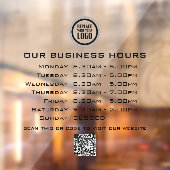 ロゴテキストQRコード営業時間を追加 ビジネス営業時間 ウィンドウサイン (シート2)