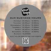 ロゴテキストQRコード営業時間を追加 ビジネス営業時間 ウィンドウサイン (シート2)