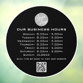 ロゴテキストQRコード営業時間を追加 ビジネス営業時間 ウィンドウサイン (シート3)