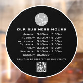 ロゴテキストQRコード営業時間を追加 ビジネス営業時間 ウィンドウサイン (シート2)