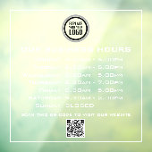 ロゴテキストQRコード営業時間を追加 ビジネス営業時間 ウィンドウサイン (シート3)