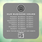 ロゴテキストQRコード営業時間を追加 ビジネス営業時間 ウィンドウサイン (シート3)