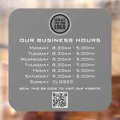 ロゴテキストQRコード営業時間を追加 ビジネス営業時間 ウィンドウサイン (シート2)