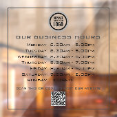 ロゴテキストQRコード営業時間を追加 ビジネス営業時間 ウィンドウサイン (シート2)