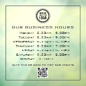 ロゴテキストQRコード営業時間を追加 ビジネス営業時間 ウィンドウサイン (シート3)