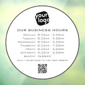 ロゴテキストQRコード営業時間を追加 ビジネス営業時間 ウィンドウサイン (シート3)