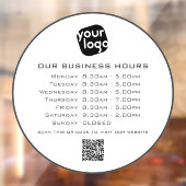 ロゴテキストQRコード営業時間を追加 ビジネス営業時間 ウィンドウサイン (シート2)