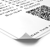 ロゴテキストQRコード営業時間を追加 ビジネス営業時間 ポスター (角)