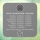 ロゴテキストQRコード営業時間を追加 ビジネス ウィンドウサイン (シート3)