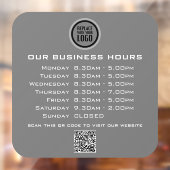 ロゴテキストQRコード営業時間を追加 ビジネス ウィンドウサイン (シート2)
