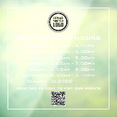 ロゴテキストQRコード営業時間を追加 ビジネス 営業時間 ウィンドウサイン (シート3)