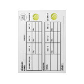 ロゴテニスコアパッドのテニスコアシートを追加する ノートパッド (回転)