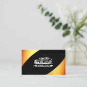 ロゴテンプレートオレンジエレガントプロフェッショナルスタイリッシュ 名刺 (スタンド正面)