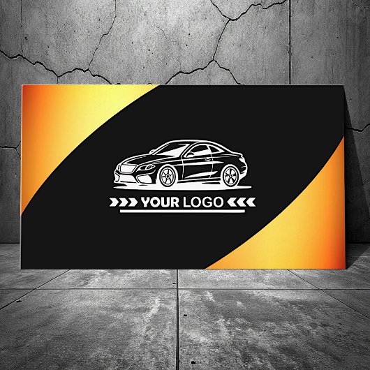 ロゴテンプレートオレンジエレガントプロフェッショナルスタイリッシュ 名刺