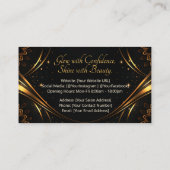 ロゴテンプレートゴールデンマンダララグジュアリーフローリッシュスターズ 名刺 (裏面)