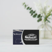 ロゴテンプレートシルバーカーサービスの自動詳細 名刺 (スタンド正面)