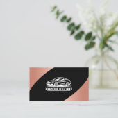 ロゴテンプレートバラ金ゴールドエレガントプロフェッショナル 名刺 (スタンド正面)