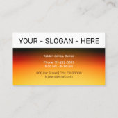 ロゴテンプレートホットファイアオレンジ色のグラデーシクールョン 名刺 (裏面)