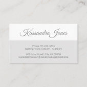 ロゴテンプレートミニマリスト、プレーングレーと白線 名刺 (裏面)