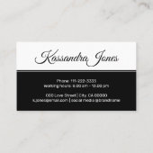 ロゴテンプレートミニマル標準白黒線 名刺 (裏面)