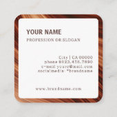 ロゴテンプレートモダンブランチマハゴニウッドブラウン スクエア名刺 (裏面)