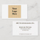 ロゴテンプレートモダンミニマリストロゴ 名刺 (正面/裏面)