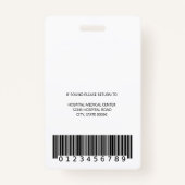 ロゴテンプレート従業員の写真名ID 王室の青 バッジ (裏面)