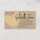 ロゴテンプレート手作り工芸シンプル品クリーンクラフト 名刺 (裏面)