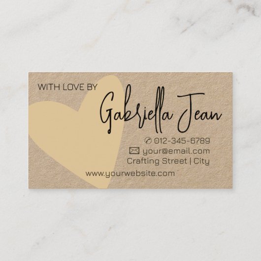 ロゴテンプレート手作り工芸シンプル品クリーンクラフト 名刺 (裏面)